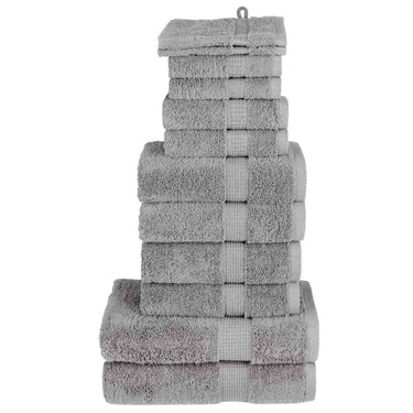 Vidaxl 12-delige handdoekenset solund 600 g m² grijs