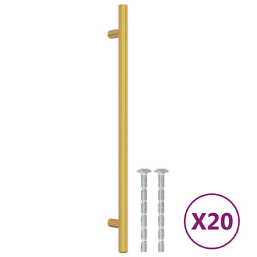 Vidaxl handvatten 20 st 224 mm roestvrij staal goudkleurig