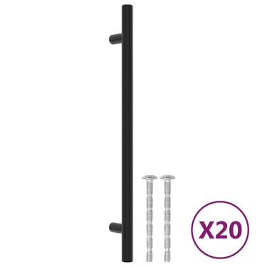 Vidaxl handvatten 20 st 192 mm roestvrij staal zwart
