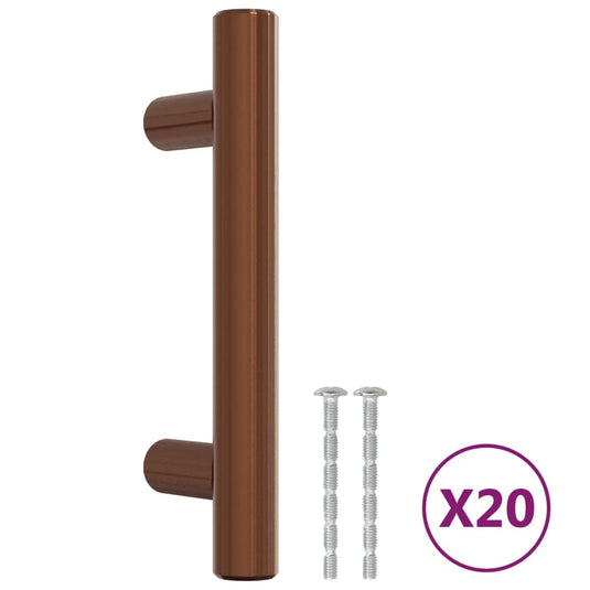 Vidaxl handvatten 20 st 64 mm roestvrij staal bronskleurig