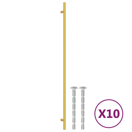 Vidaxl handvatten 10 st 480 mm roestvrij staal goudkleurig
