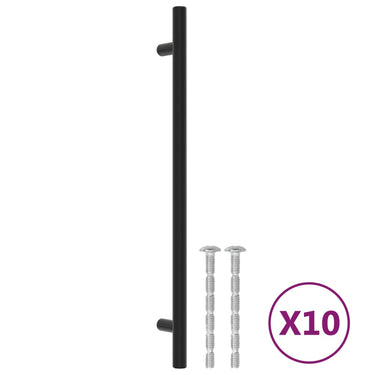 Vidaxl handvatten 10 st 224 mm roestvrij staal zwart