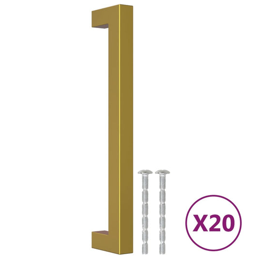 Vidaxl handvatten 20 st 160 mm roestvrij staal goudkleurig