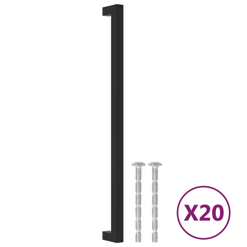 Load image into Gallery viewer, Vidaxl handvatten 20 st 320 mm roestvrij staal zwart
