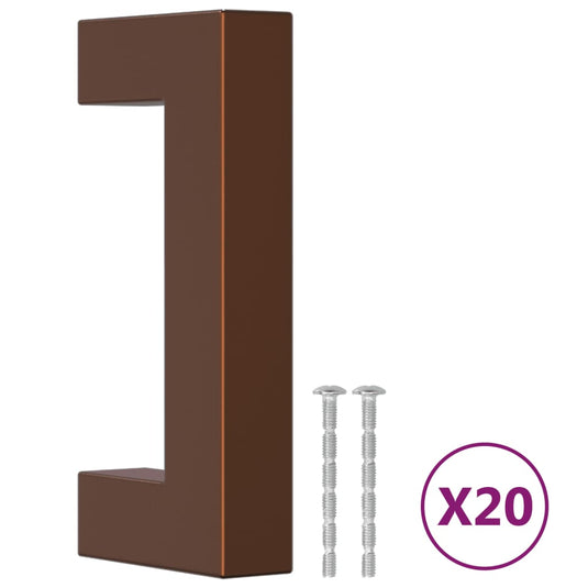 Vidaxl handvatten 20 st 64 mm roestvrij staal bronskleurig