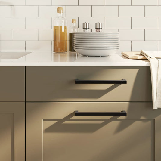 Vidaxl handvatten 10 st 192 mm roestvrij staal zwart