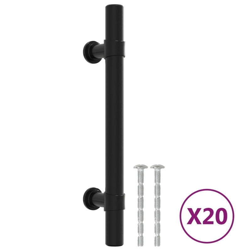 Load image into Gallery viewer, VidaXL Handvatten 20 st 96 mm roestvrij staal zwart
