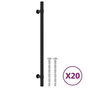 Vidaxl handvatten 20 st 224 mm roestvrij staal zwart