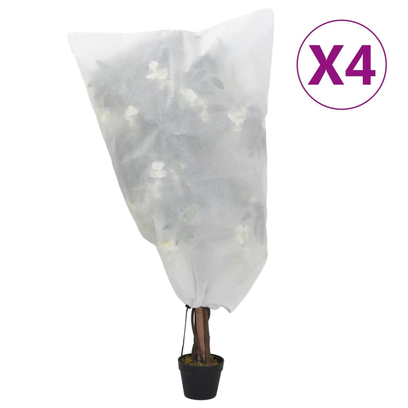 ギャラリービューアに画像をロードする, Vidaxl plantenhoezen met trekkoord 4 st 70 g m² 0,8x1,2 m
