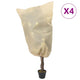 Vidaxl plantenhoezen met trekkoord 4 st 70 g m² 0,8x1 m