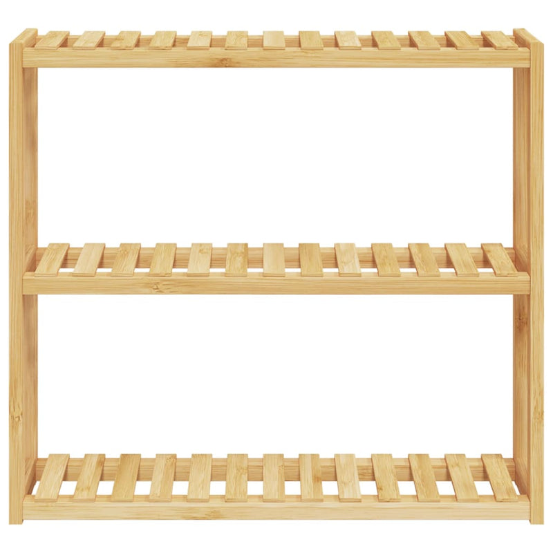 Afbeelding laden in galerijviewer, Vidaxl badkamerrek 3-laags wandmontage 60x15x54 cm bamboe
