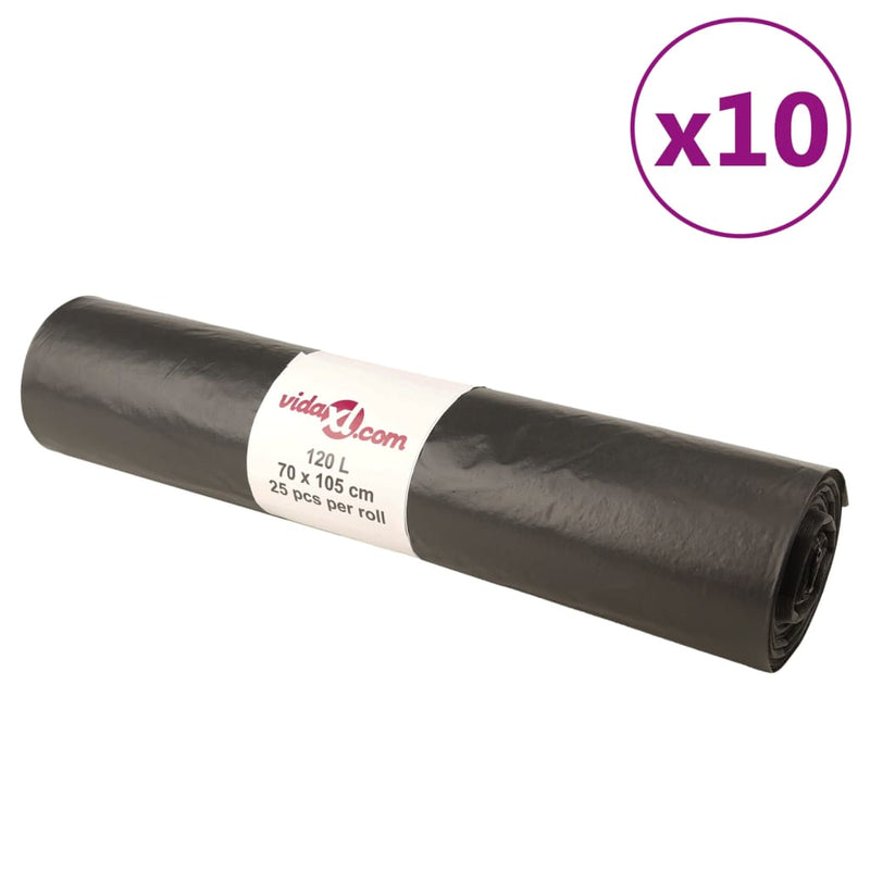 Load image into Gallery viewer, Vidaxl vuilniszakken 250 st 120 l zwart
