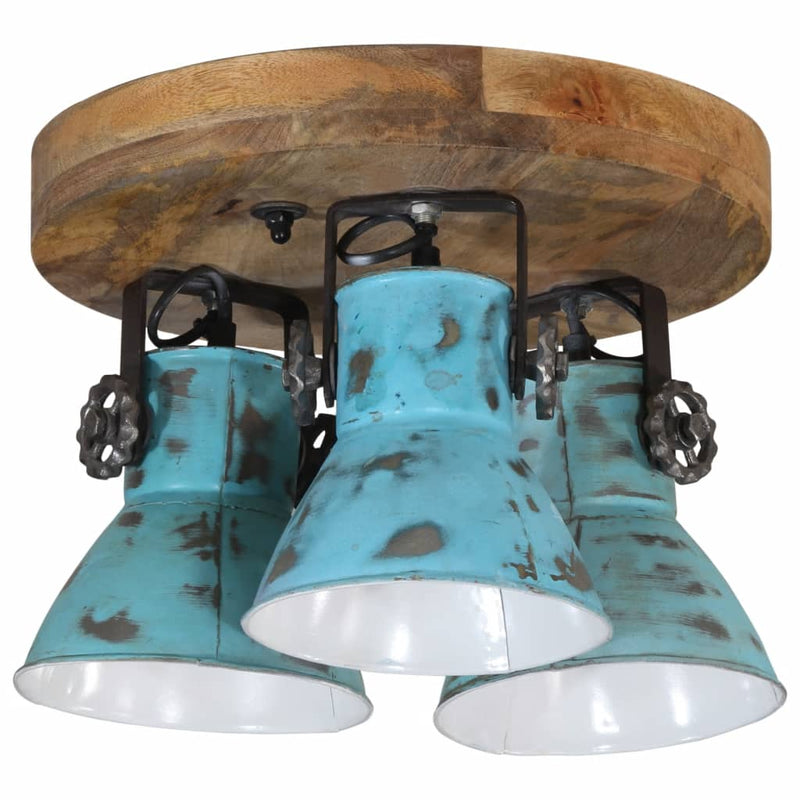 Load image into Gallery viewer, Vidaxl plafondlamp 25 w e27 35x35x25 cm verweerd blauw
