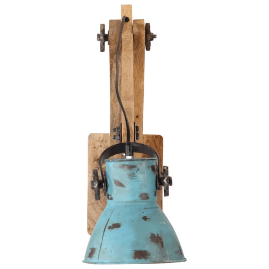 Vidaxl wandlamp 25 w e27 96x15x20 cm verweerd blauw