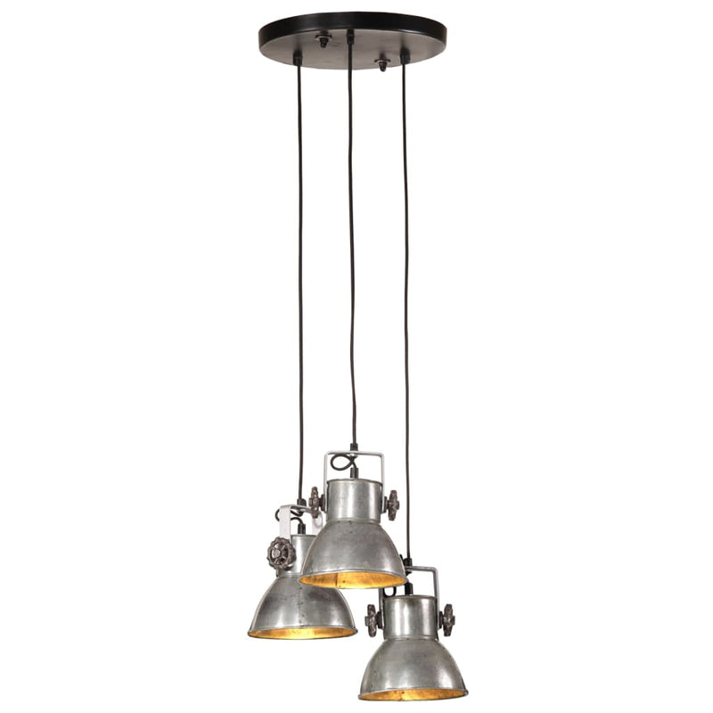 Load image into Gallery viewer, Vidaxl hanglamp 25 w e27 30x30x100 cm vintage zilverkleurig
