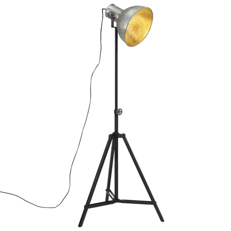 Load image into Gallery viewer, Vidaxl vloerlamp 25 w e27 61x61x90 150 cm vintage zilverkleurig
