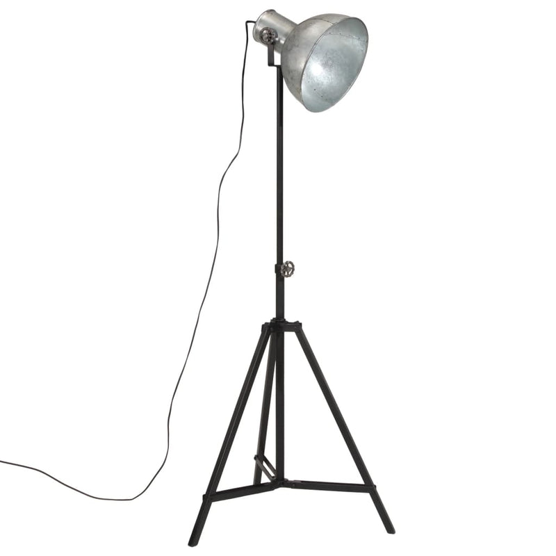 Load image into Gallery viewer, Vidaxl vloerlamp 25 w e27 61x61x90 150 cm vintage zilverkleurig

