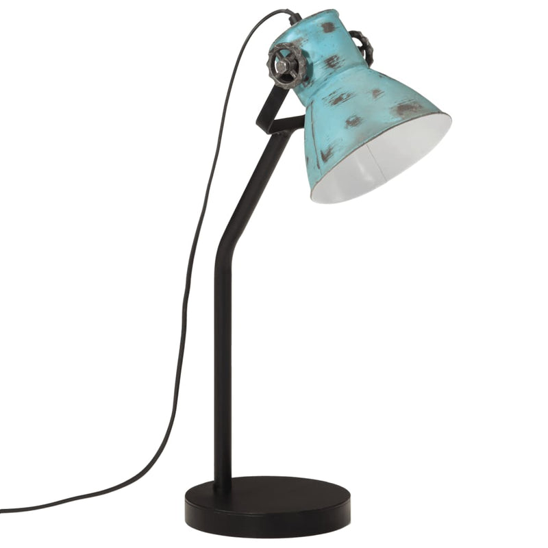 Chargez l'image dans la visionneuse de la galerie, Vidaxl bureaulamp 25 w e27 17x17x60 cm verweerd blauw
