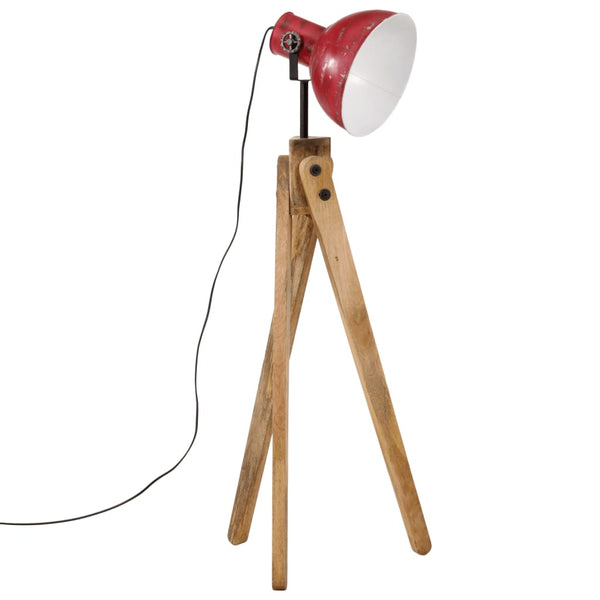 Vidaxl vloerlamp 25 w e27 45x45x120 cm verweerd rood