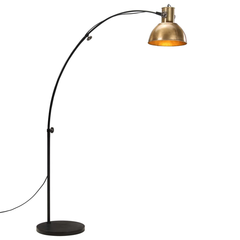 Load image into Gallery viewer, Vidaxl vloerlamp 25 w e27 150 cm antiek messingkleurig
