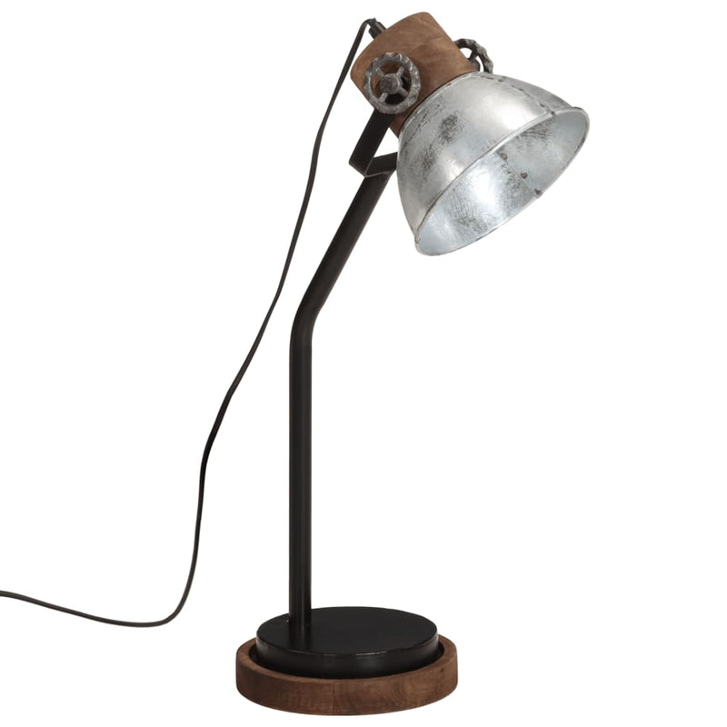 Afbeelding laden in galerijviewer, Vidaxl bureaulamp 25 w e27 18x18x60 cm vintage zilverkleurig
