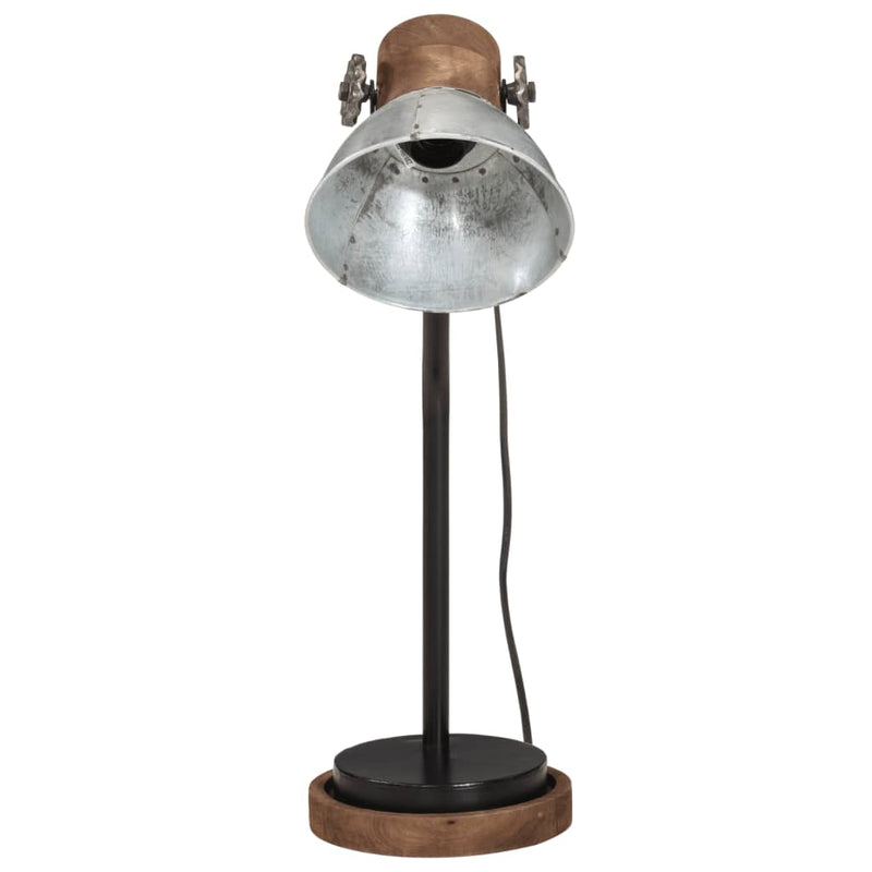 Afbeelding laden in galerijviewer, Vidaxl bureaulamp 25 w e27 18x18x60 cm vintage zilverkleurig
