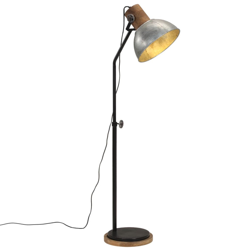 Load image into Gallery viewer, Vidaxl vloerlamp 25 w e27 30x30x100-150 cm vintage zilverkleurig
