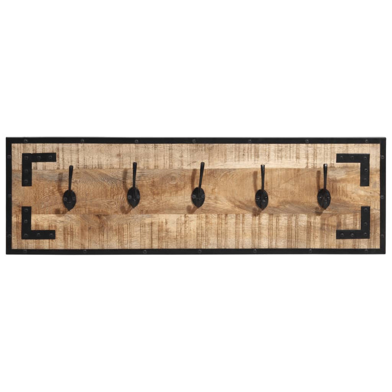 Load image into Gallery viewer, Vidaxl kapstokken 2 st 80x8x25 cm massief ruw mangohout
