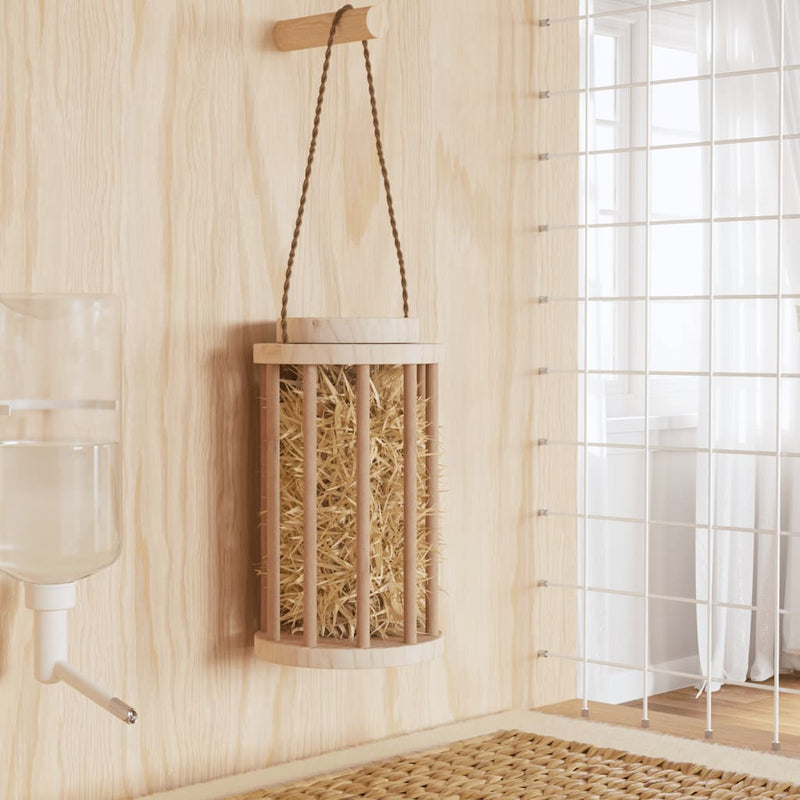 Load image into Gallery viewer, Vidaxl hooiruif voor konijnen ø15x25,5 cm massief vurenhout
