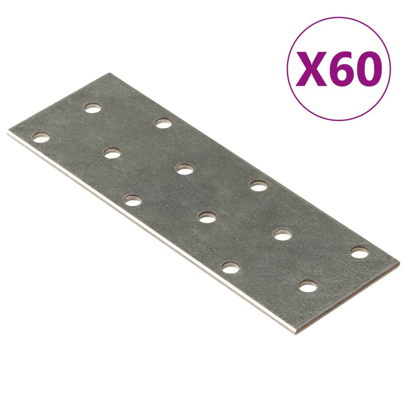 Load image into Gallery viewer, Vidaxl platen geperforeerd 60 st 2 mm 120x40 mm gegalvaniseerd staal
