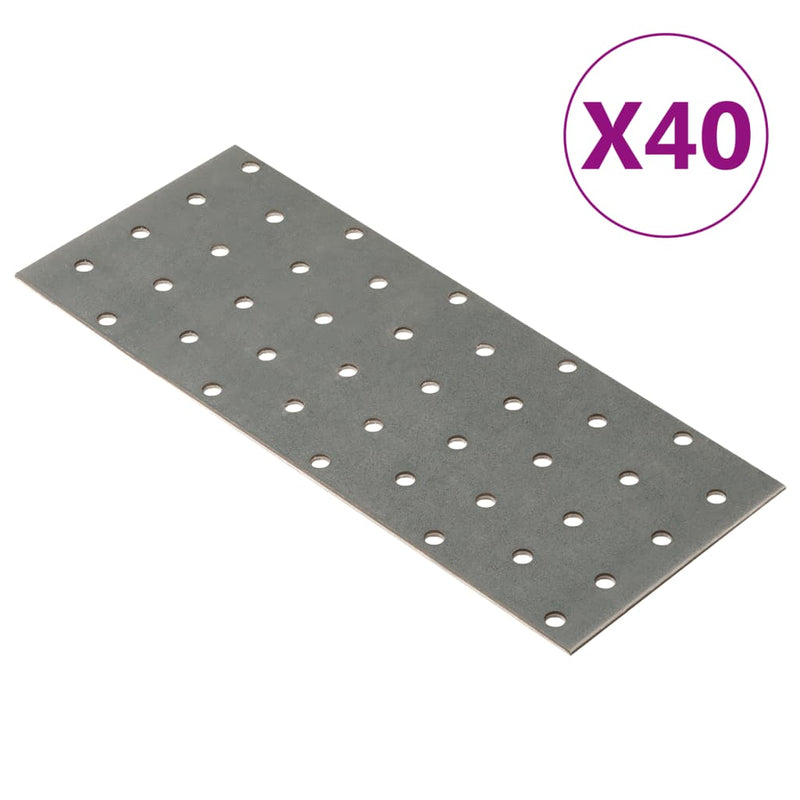 Load image into Gallery viewer, VidaXL Platen geperforeerd 40 st 2 mm 200x80 mm gegalvaniseerd staal
