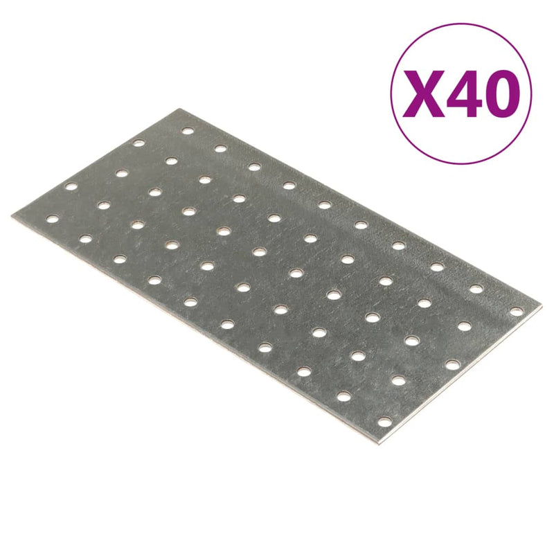 Load image into Gallery viewer, VidaXL Platen geperforeerd 40 st 2 mm 200x100 mm gegalvaniseerd staal
