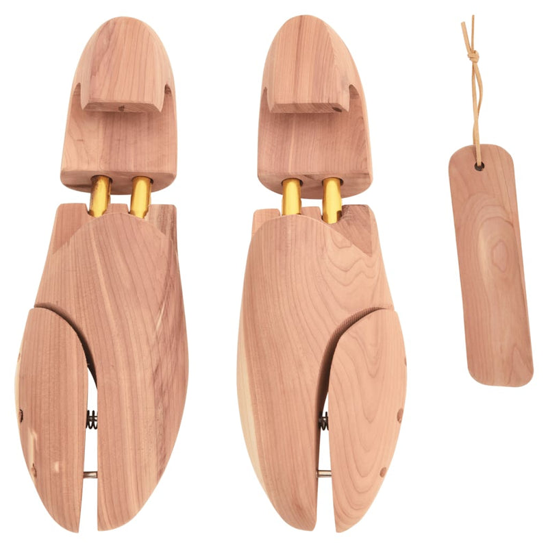 Load image into Gallery viewer, Vidaxl schoenspanner met schoenlepel eu 36-37 massief cederhout
