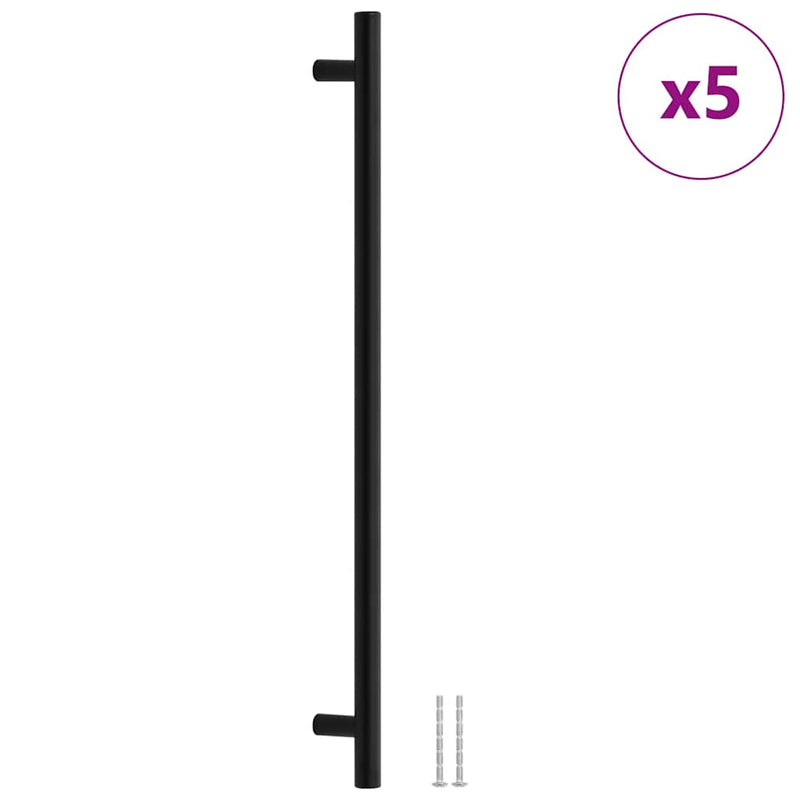 Load image into Gallery viewer, Vidaxl handvatten 5 st 480 mm roestvrij staal zwart
