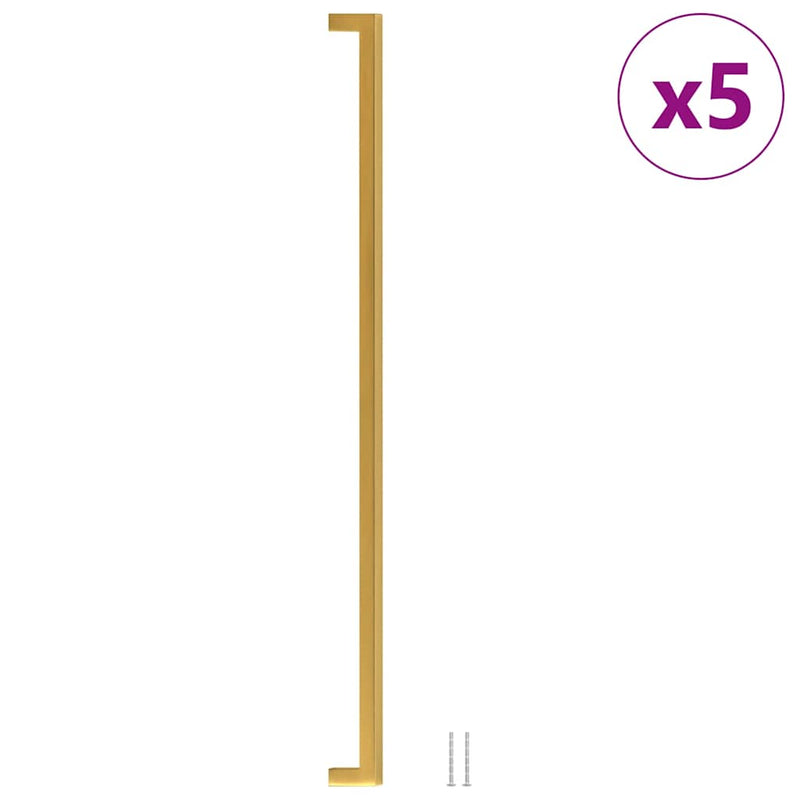 Load image into Gallery viewer, Vidaxl handvatten 5 st 480 mm roestvrij staal goudkleurig
