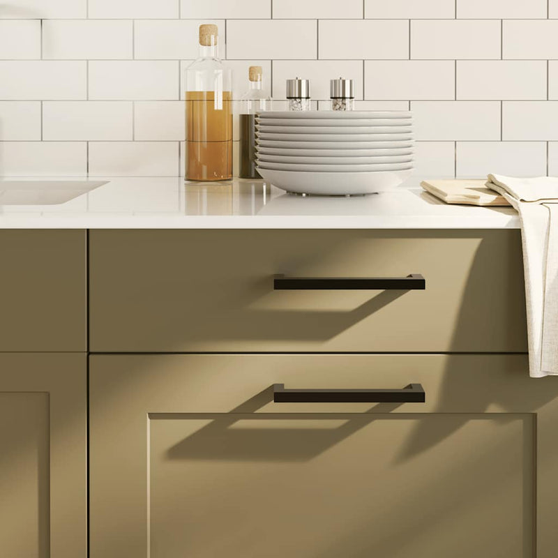 Load image into Gallery viewer, VidaXL Handvatten 10 st 128 mm roestvrij staal zwart
