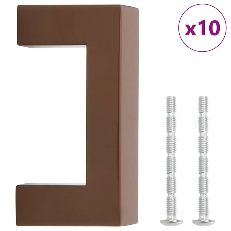 Load image into Gallery viewer, Vidaxl handvatten 10 st 64 mm roestvrij staal bronskleurig
