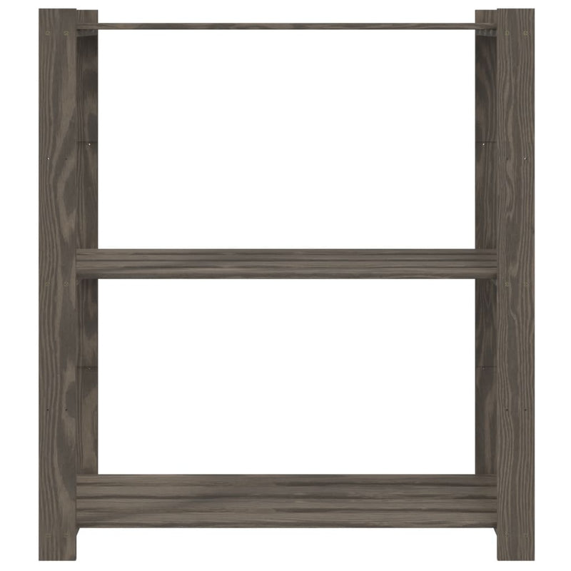 Load image into Gallery viewer, Vidaxl opbergrek 3-laags 80x38x90 cm massief grenenhout grijs
