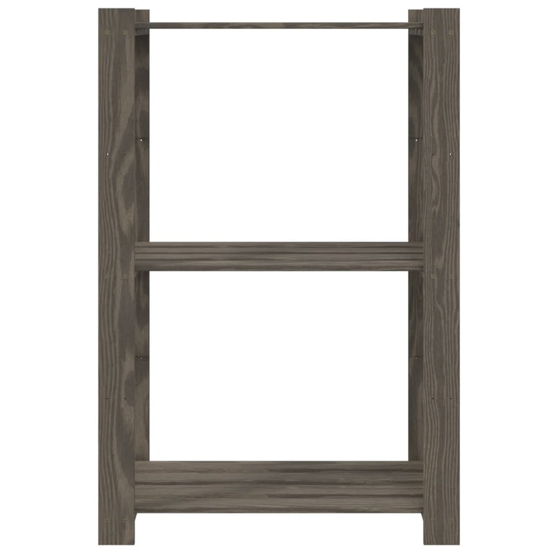 Load image into Gallery viewer, Vidaxl opbergrek 3-laags 60x38x90 cm massief grenenhout grijs
