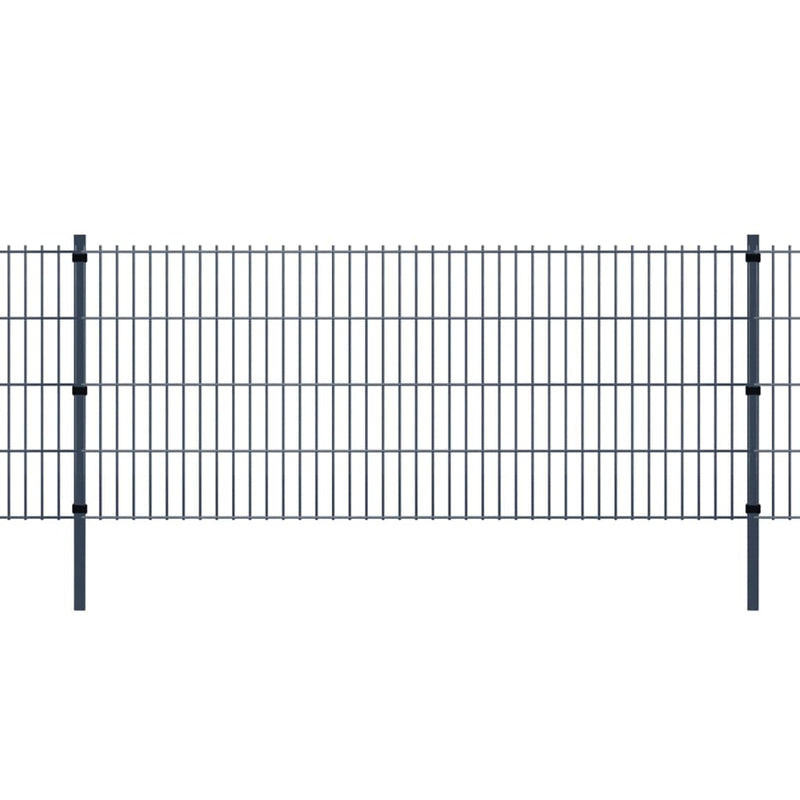 Load image into Gallery viewer, VidaXL Schuttingpalen 10 st 150 cm gegalvaniseerd staal grijs
