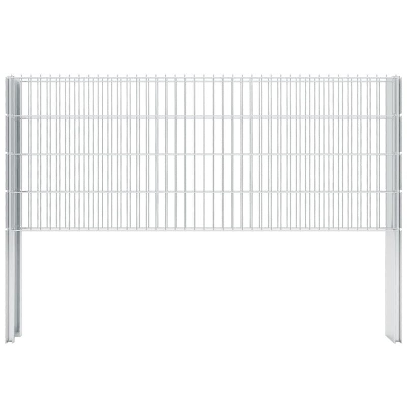 Load image into Gallery viewer, VidaXL Schuttingpalen 10 st 140 cm gegalvaniseerd staal zilverkleurig
