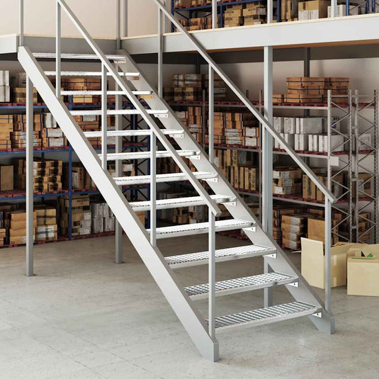 Vidaxl traptrede rooster 100x24x7 cm gegalvaniseerd staal