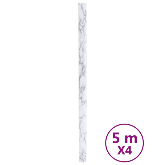 Vidaxl meubelfolies zelfklevend 90x500 cm pvc marmerwit