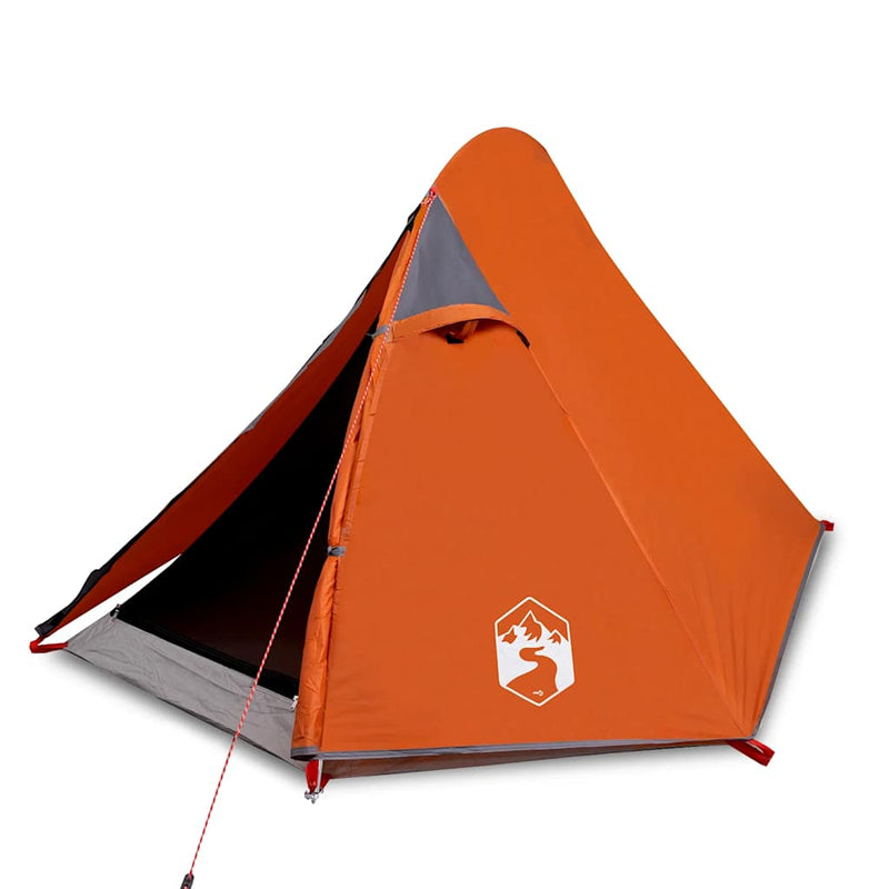 Load image into Gallery viewer, Vidaxl koepeltent 2-persoons waterdicht grijs en oranje
