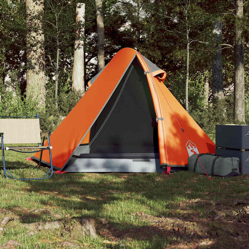 Load image into Gallery viewer, Vidaxl koepeltent 2-persoons waterdicht grijs en oranje
