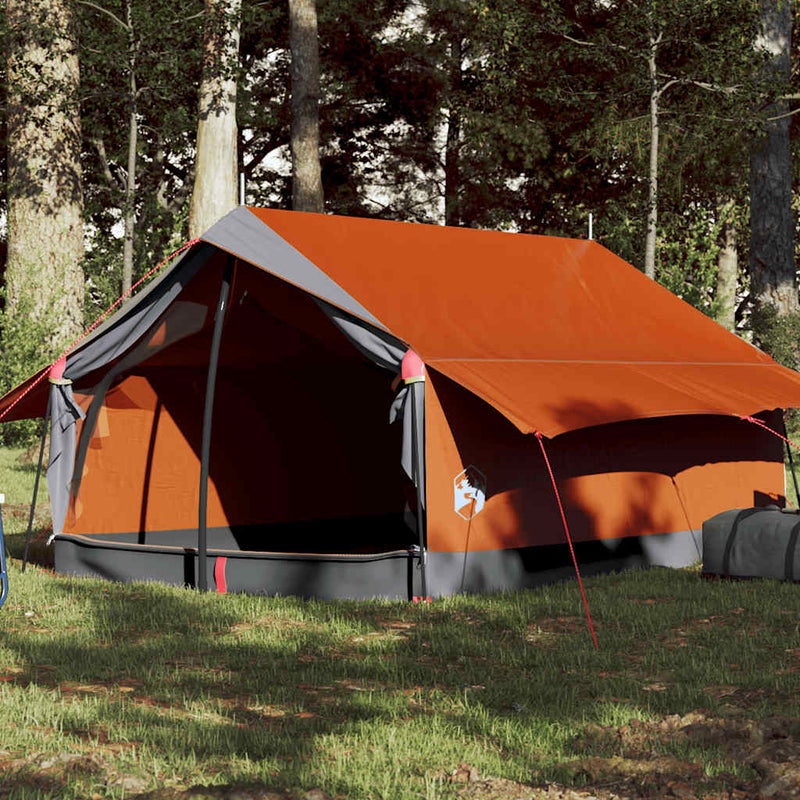 Load image into Gallery viewer, Vidaxl tent 2-persoons waterdicht grijs en oranje
