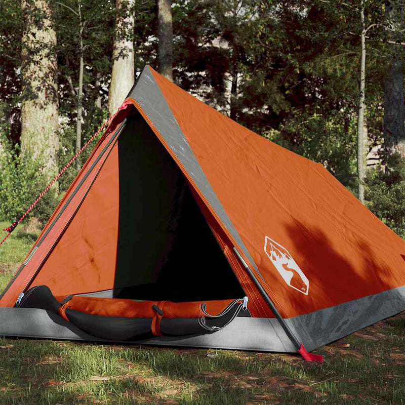 Load image into Gallery viewer, Vidaxl tent 2-persoons waterdicht grijs en oranje

