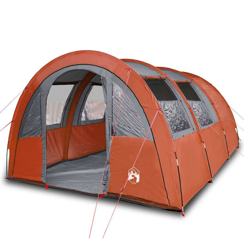 Load image into Gallery viewer, Vidaxl tunneltent 4-persoons waterdicht grijs en oranje
