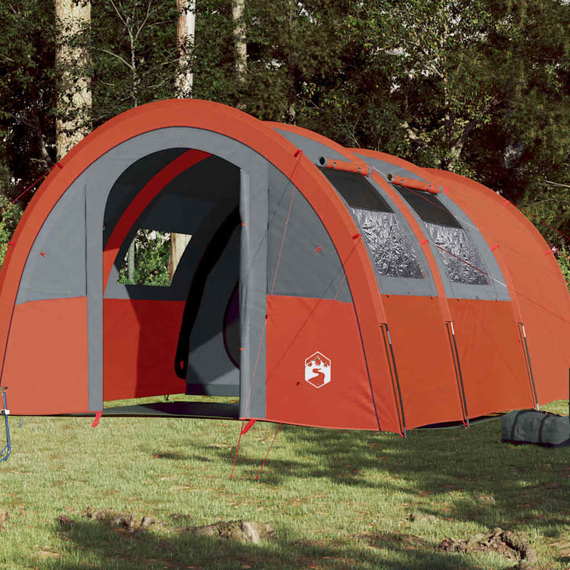 Load image into Gallery viewer, Vidaxl tunneltent 4-persoons waterdicht grijs en oranje

