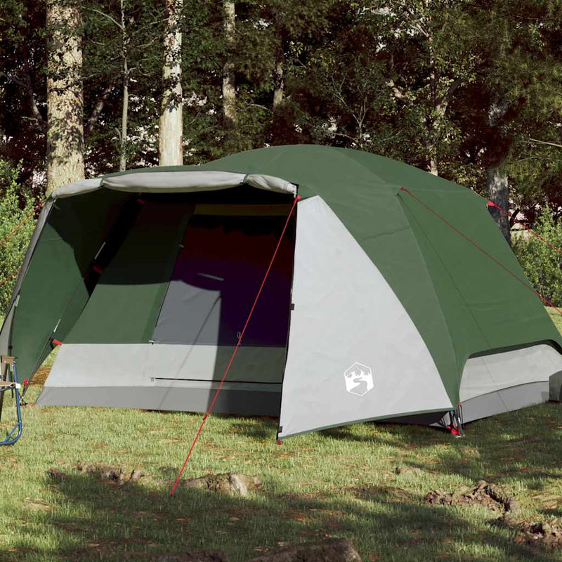 Load image into Gallery viewer, Vidaxl tent met luifel 4-persoons waterdicht groen
